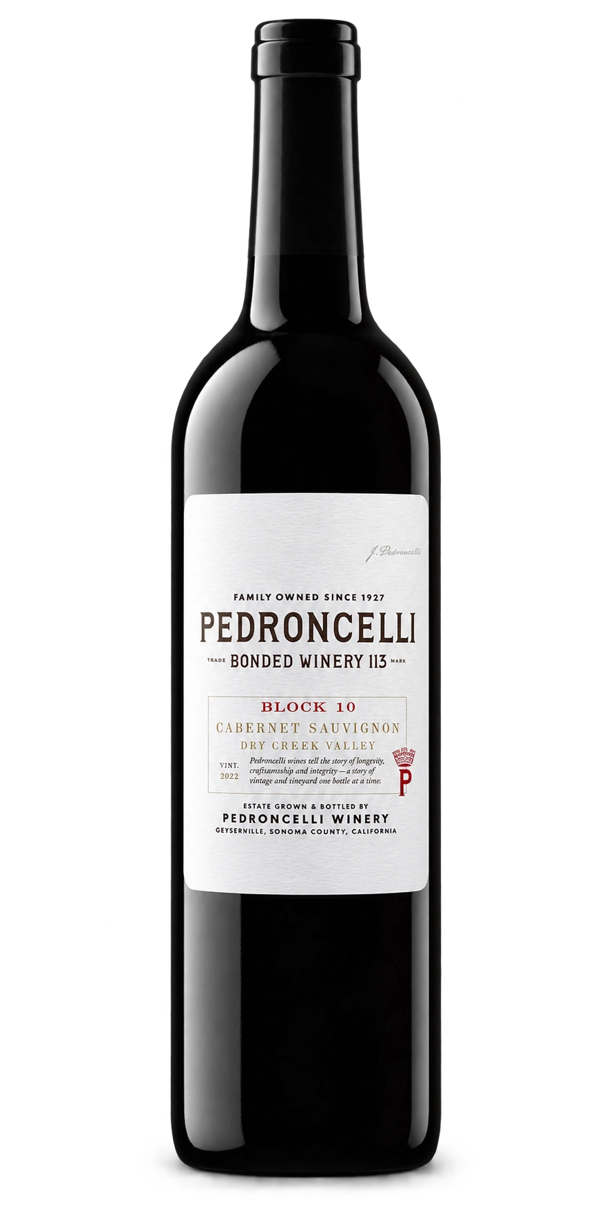 Pedroncelli 2022 Block 10 Cabernet Sauvignon